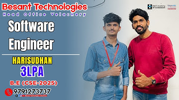From Student to Software Engineer | 3 LPA Placement at Besant Technologies | CSE 2025