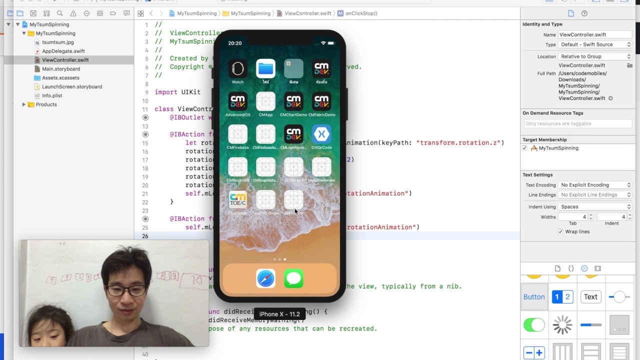 เขียน app ios swift  2022  10:15 สอนลูกเขียนแอพ iOS ตอนที่ #7 สอนใช้เวปไซด์ StackOverFlow ทำ Swift Animation