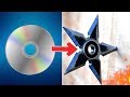 How to make a ninja star with old cds  diy