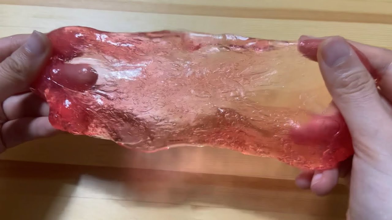 Playing With Strawberry Jam Colored Slime 🍓 | Soft Visual ASMR|Strawberry Jam Slime Texture Play | 