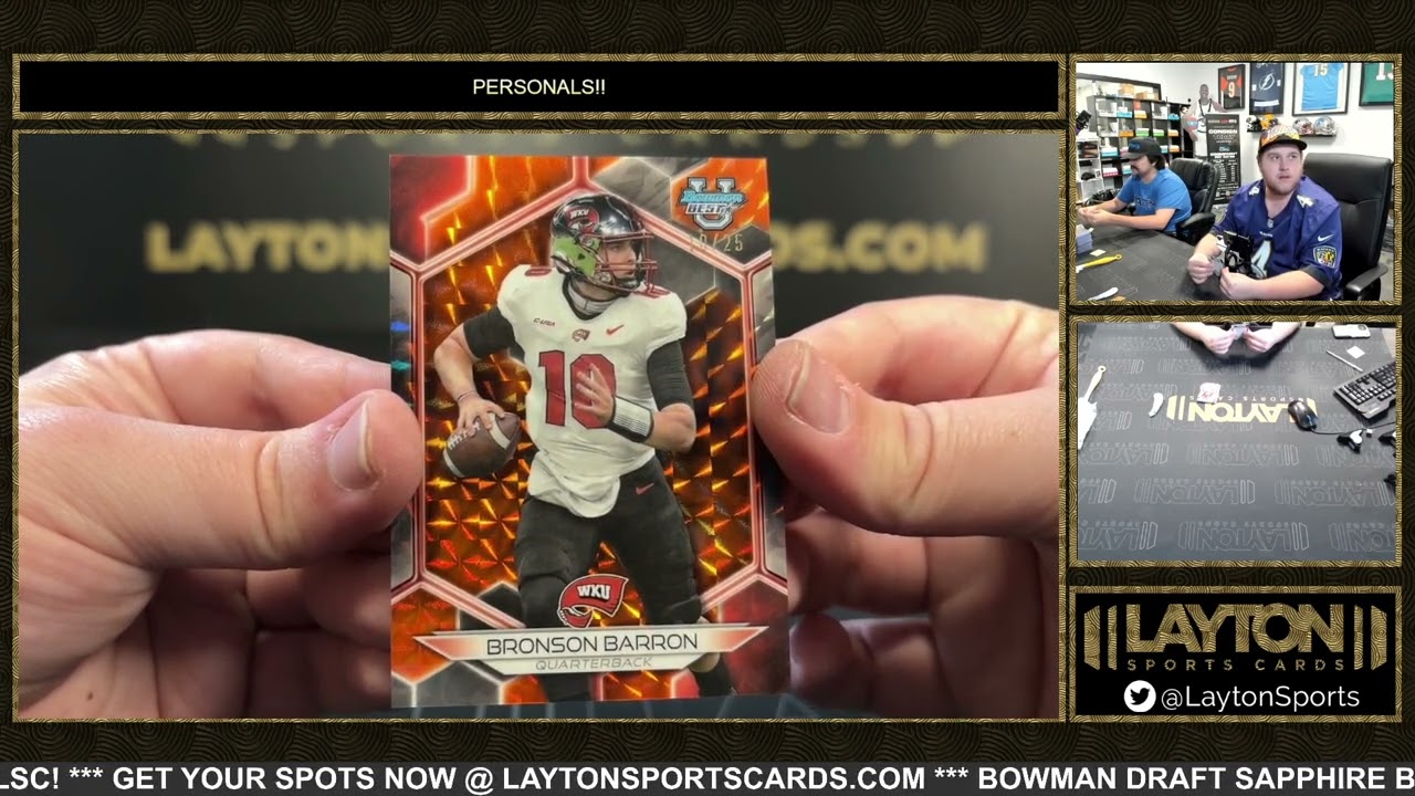 2023 BOWMANS BEST U FOOTBALL BREAKERS DELIGHT 1 BOX BREAK FOR BRANDON W