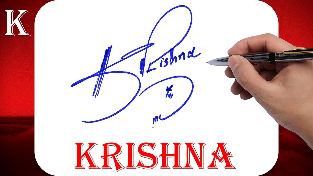 Krishna Name Signature Style | K Signature Style | Signature Style ...