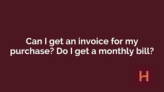 Can I Get An Invoice For My Purchase?