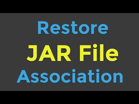 Video: How To Restore File Associations