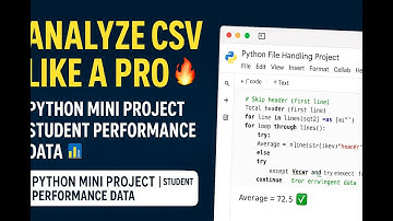 🔥Python File Handling Project | Analyze CSV Data,Calculate Average Scores | Beginners Tutorial Tamil