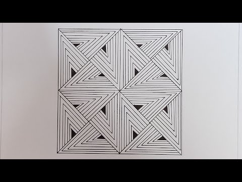 Pattern 24|How to draw patterns|Geometric patterns|zentangle patterns ...