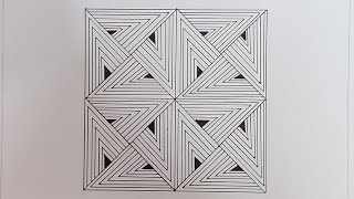 Pattern 24|How to draw patterns|Geometric patterns|zentangle patterns|pattern tutorial|Daily art