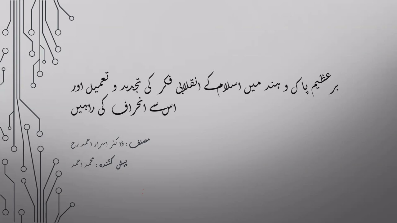 The Revival of Revolutionary Thought of Islam by Allama Iqbal-Dr Israr Book Portion Simplified