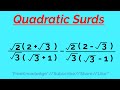 Episodes#234,Simplify the Quadratic Surds Expression,Class10, #surds #shortcuts #algebra #class10