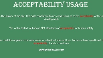 acceptability: How to pronounce acceptability with Phonetic and Examples