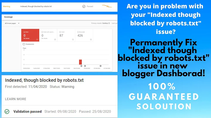 Fix Indexed though blocked by robots.txt problem google console 2021 | How to solve robot.txt issue