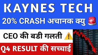 Kaynes share Crash 20% 🚨 kaynes technology share latest news | Kaynes Technology Share🚨 kaynes