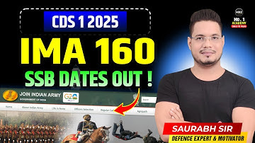 CDS 1 2025 SSB Dates Out ✅ How to Select SSB Dates? | SSB Interview Preparation 2025 | MKC
