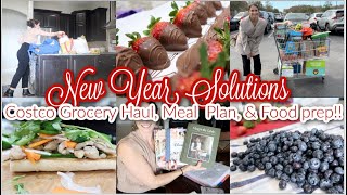 New Year Solutions! Huge Costco Haul, Meal Plan, \u0026 Fun Food Prep! Healthy Haul Full Of Treats!