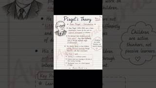 jean Piaget important notes 😊#ctet exam # jean Piaget # JeanPiaget#PiagetTheory