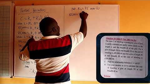 SHS 2 Core Mathematics | Solving WASSCE Question on Partial  Variation