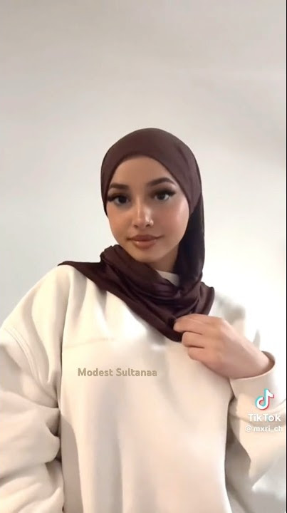 Stylish and Trendy Jersey hijab tut đ¤đ¤#hijabers #hijabi #hijabista #hijabiz #hijabtutorial
