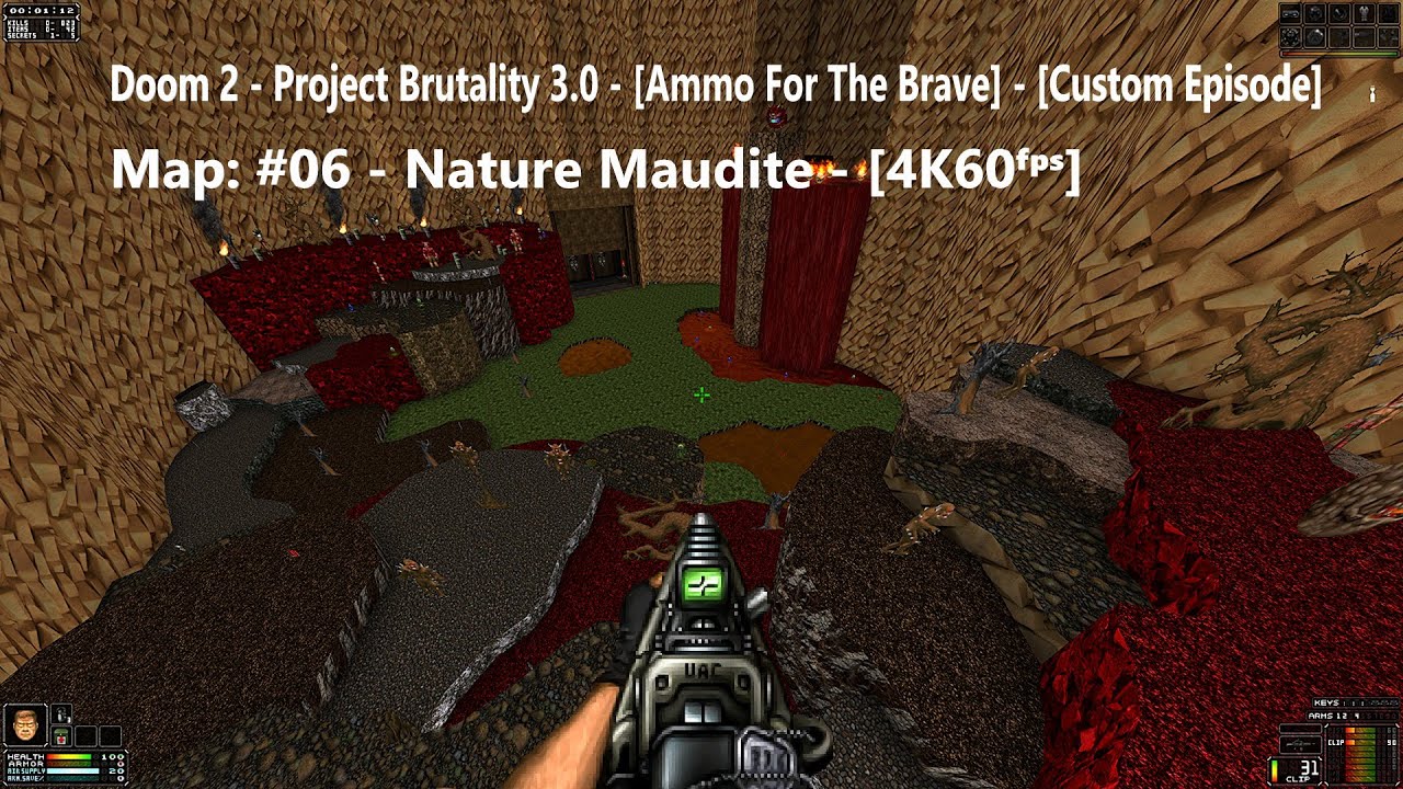 Doom 2 - Project Brutality 3.0 - [Ammo For The Brave] - Map: #06 ...