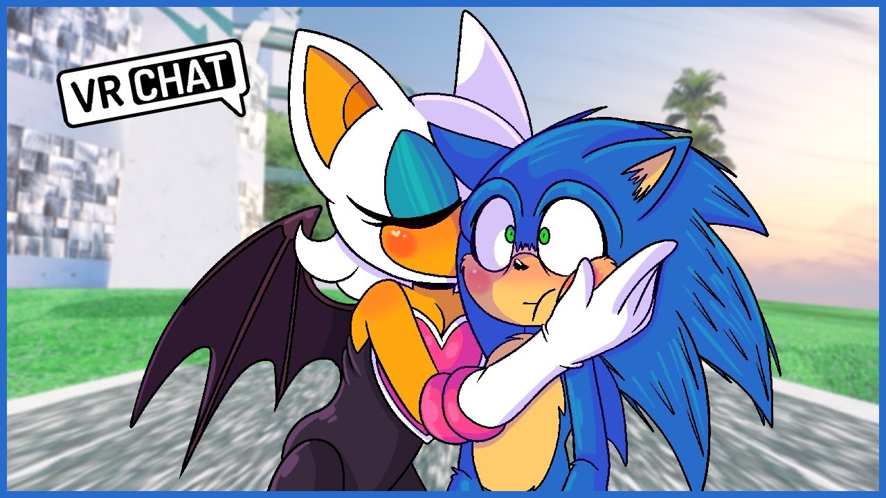 Sonic and rouge kiss