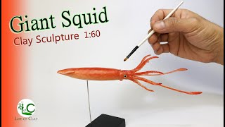 Sculpting Giant Squid using Cosclay Translucent _ Architeuthis dux _ @LifeofClay