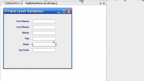 Error Provider Component Validating Event