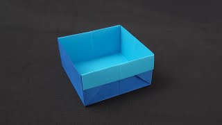 Easy Origami Box With One Sheet of Paper  No Glue, No Scissors  How to Fold