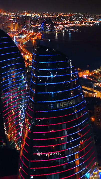 Flame Towers, Baku, Azerbaijan #azerbaijan #azerbaijantourism #drone #travel