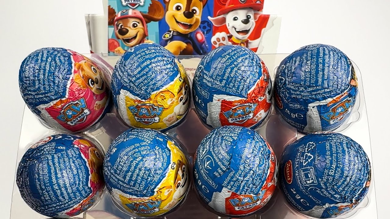 🐾 Paw Patrol Chocolate Surprise Eggs by Zaini ASMR Unboxing!