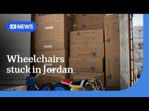 Australian wheelchairs for Gaza's children stuck in Jordan | ABC NEWS