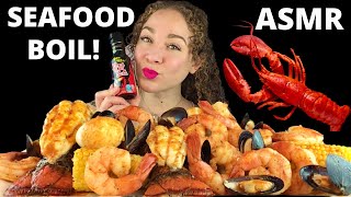 ASMR SEAFOOD BOIL MUKBANG (LOBSTER,TIGER SHRIMP,MUSSELS,EGGS, CORN & POTATOES) ft Samyang Sauce| screenshot 4