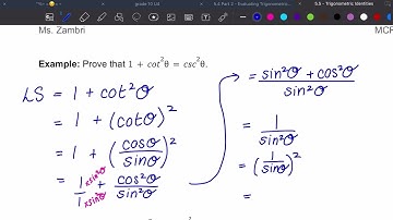 Grade 11: 5.5 Trigonometric Identities