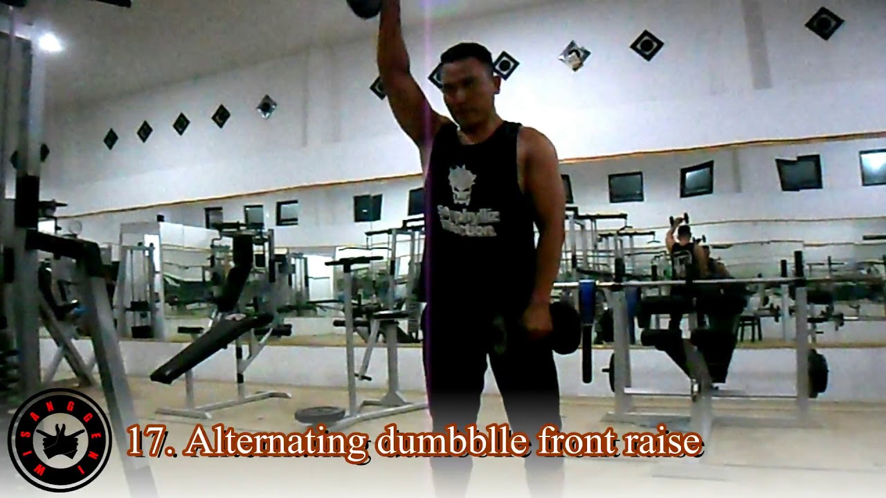 33 variasi gerakan gym latihan shoulder atau bahu - YouTube