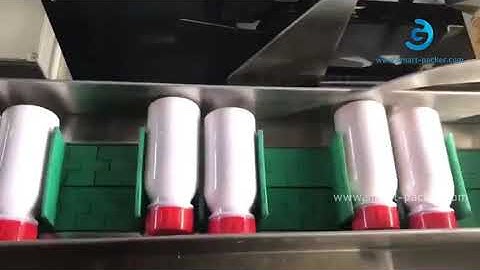 Twin plastic bottle feeding horizontal cartoning machine encasing line for 2 bottles