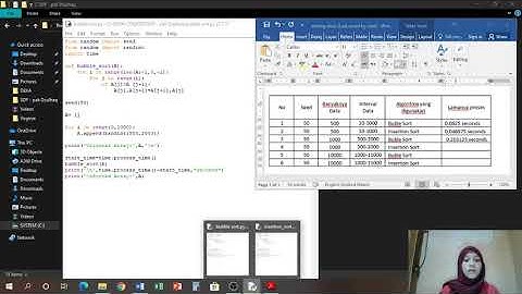 Sorting Data Aplikasi Python Menggunakan Algortima Buble dan Insertion Sort