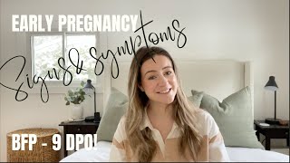 EARLY PREGNANCY SIGNS & SYMPTOMS - BFP 9DPO + Line Progression