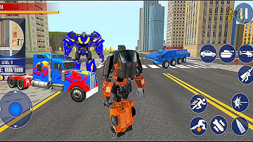 US Police Robot Flying Car Game 21: Helicopter Flying Car Robot Transformation #3 - Android Gameplay