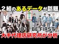 【JO1×BE:FIRST】2組に関するデータがスゴい!40代、50代、60代で…/日経クロストレンド・感想