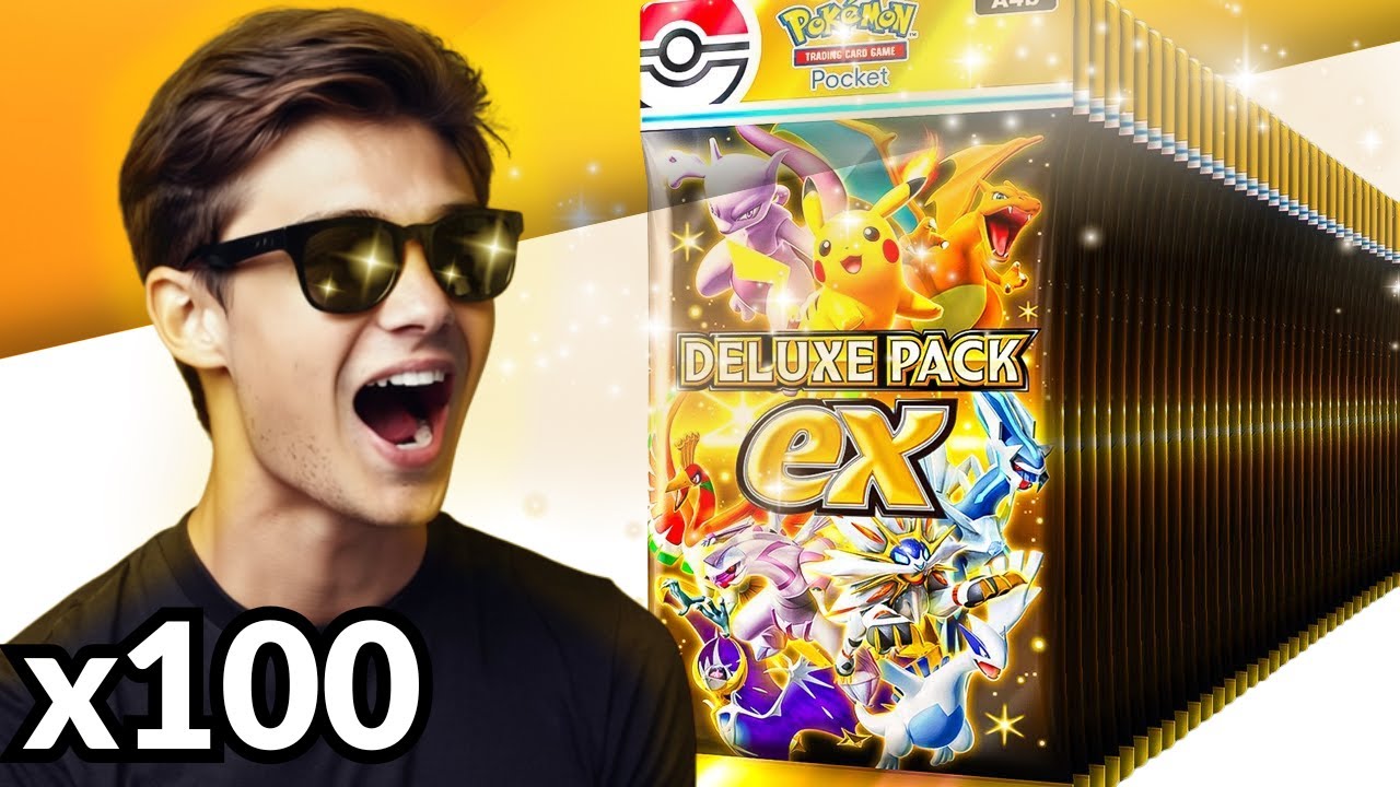 Opening 100 Packs of Pokemon TCG Pocket Deluxe Pack EX - YouTube