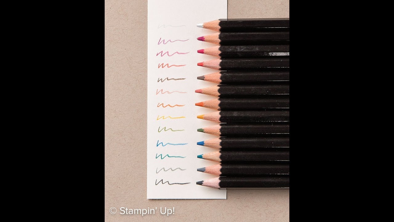 Watercoloring with Stampin' Up! watercolor Pencils YouTube