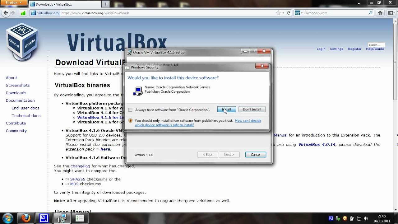 Virtualbox Tutorial Part 1 Downloading Installing And Configuring