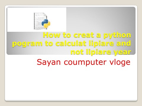 How to creat a python pogram to calculat leap year and not leap year