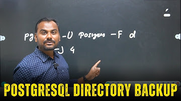 How to Take a PostgreSQL Directory Backup? | Explained by Ankush Sir