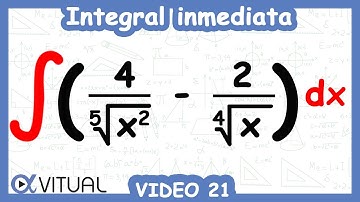 Integral inmediata ejemplo 21 | Cálculo integral - Vitual