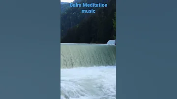 Calm Meditation Music for stress relief #shorts #calmmusic #relief #meditation #peace #waterfall