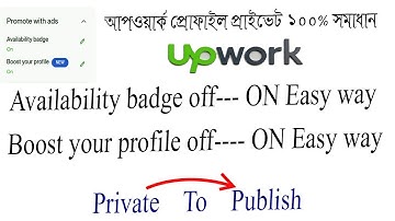 Upwork profile private to public Upwork profile visibility by educationtutorialbangla!