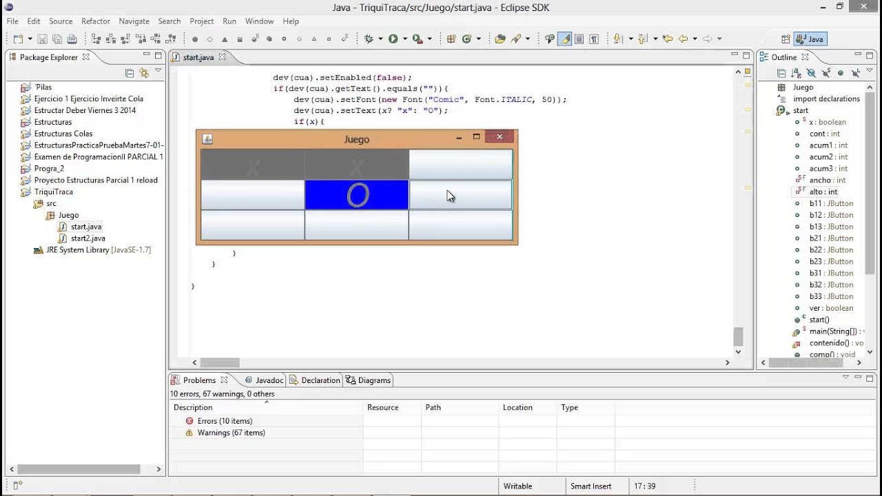 Introduccion: Juego Triqui Traca en Java y Windows apps - YouTube