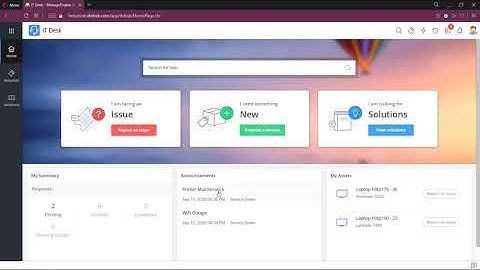 ManageEngine ServiceDesk Plus Cloud Self Service portal