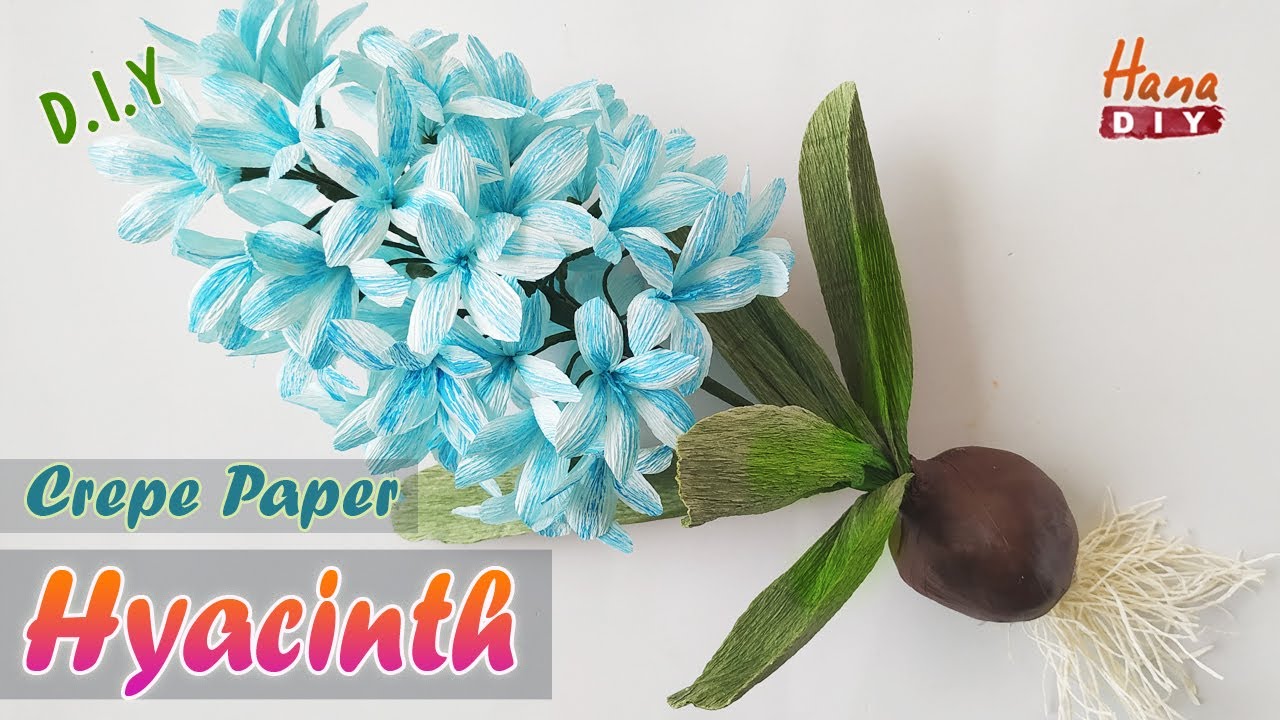 How to make crepe paper Hyacinths - HanaDIY