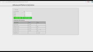 Advanced Patterns calculator