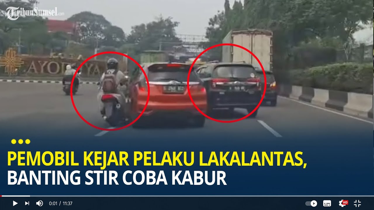 Aksi Kejar-kejaran Pemobil dengan Pelaku Lakalantas di Jalan, Banting Stir Coba Kabur